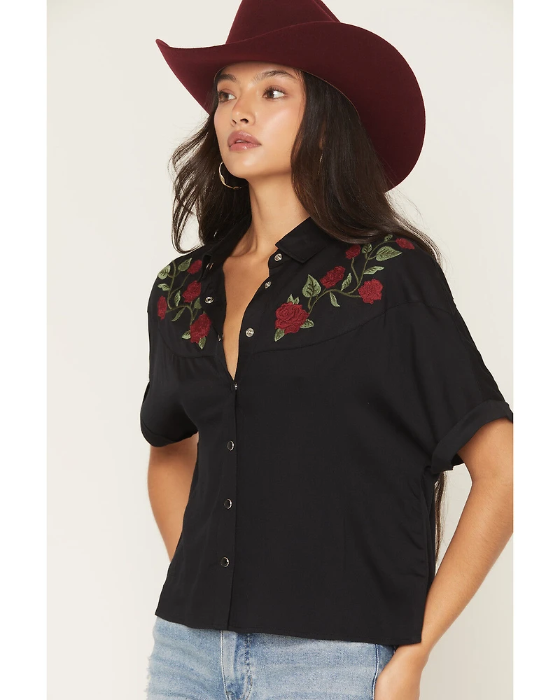 Idyllwind Women's Songwriter Short Sleeve Snap Sateen Western Shirt