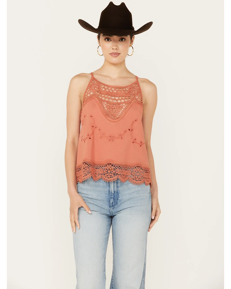 Beyond The Radar Women's Crochet Trim Tank