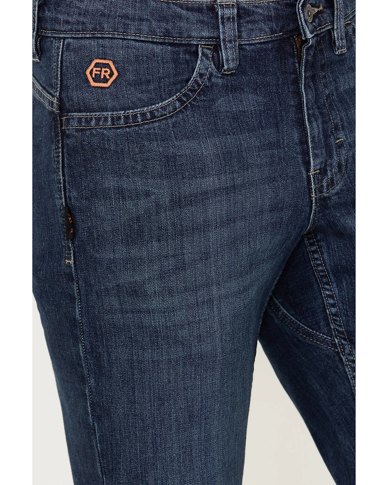 Hawx Men's FR Sheridan Dark Wash Straight Stretch Denim Jeans
