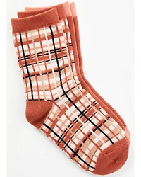Shyanne Girls' Tennessee Plaid Print Socks - 2 Pack