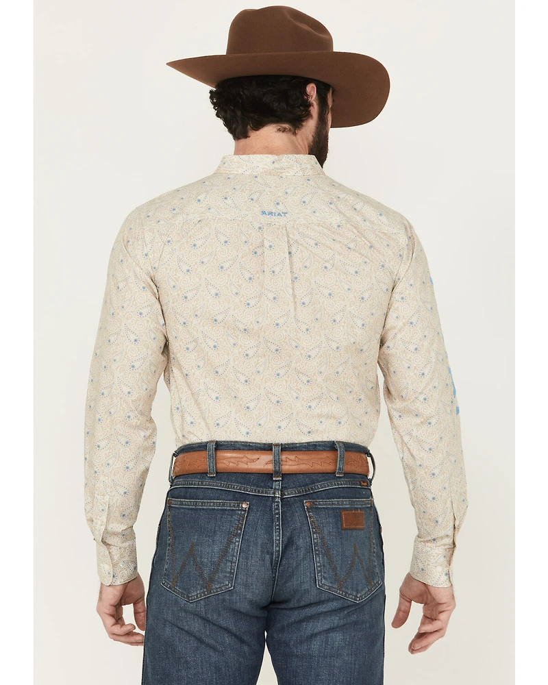 Ariat Men's Team Alder Paisley Print Long Sleeve Button-Down Western Shirt