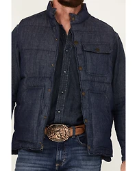 Cody James Men's Dark Wash Denim Puffer Vest