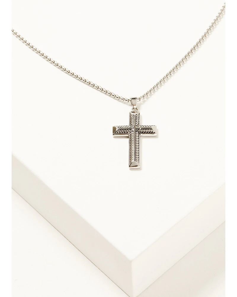 Cody James Men's Textured Cross Necklace