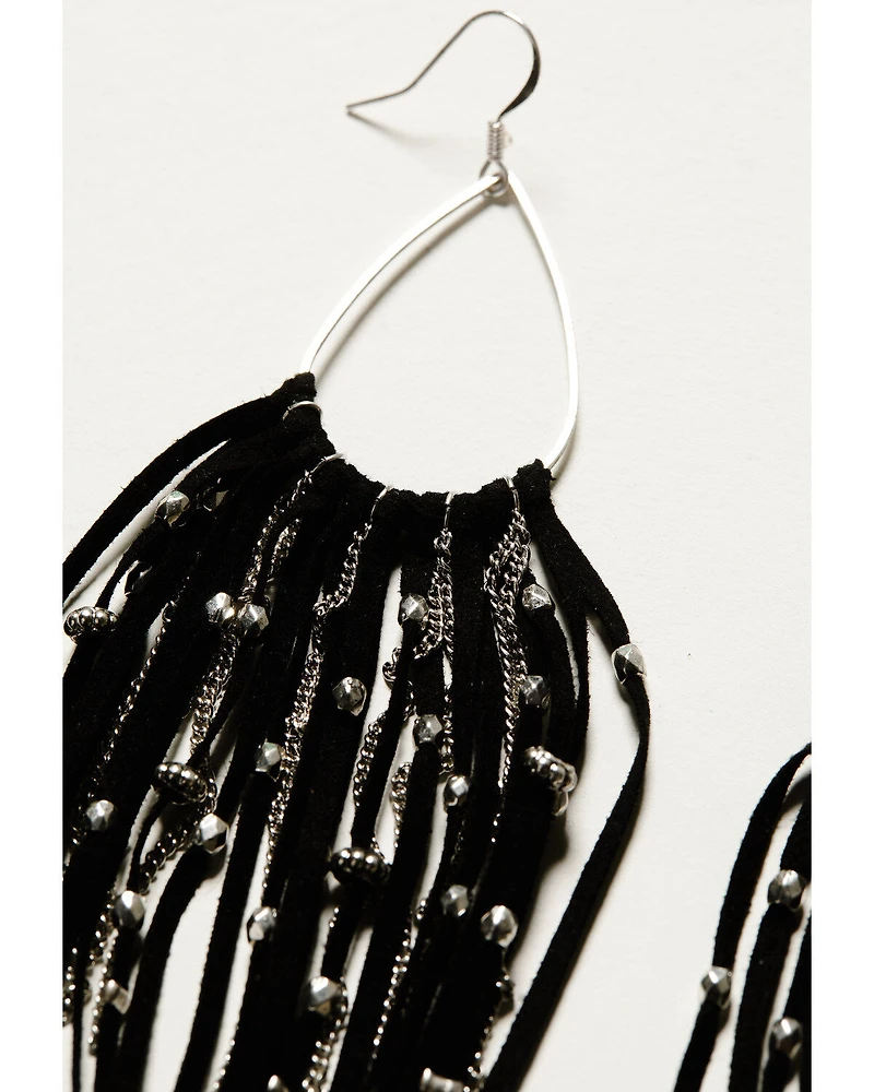 Idyllwind Women's Harrow Black Fringe Earrings