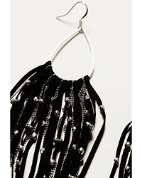 Idyllwind Women's Harrow Black Fringe Earrings