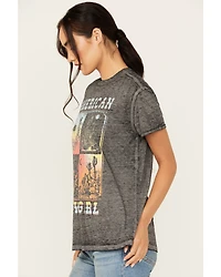 Blended Women's American Cowgirl Short Sleeve Graphic Tee