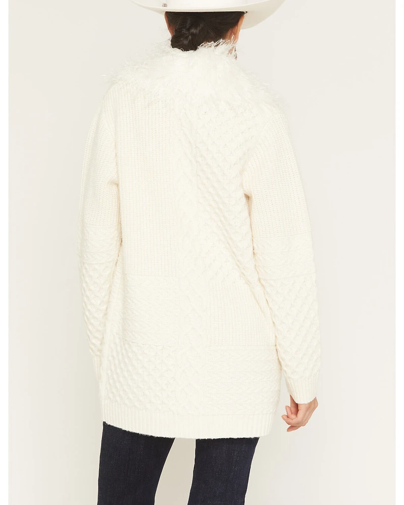 Idyllwind Women's Ryder Fur Collar Button-Down Sweater