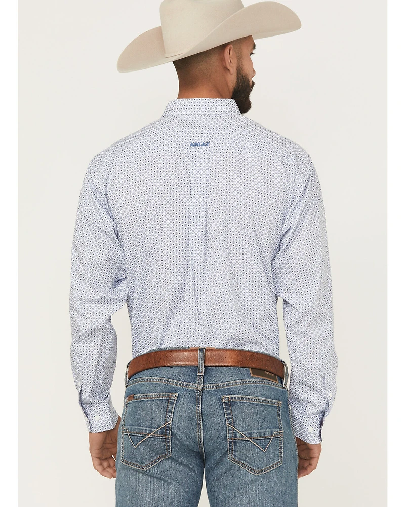 Ariat Men's Danny Wrinkle Free Geo Print Long Sleeve Button-Down Western Shirt - Tall