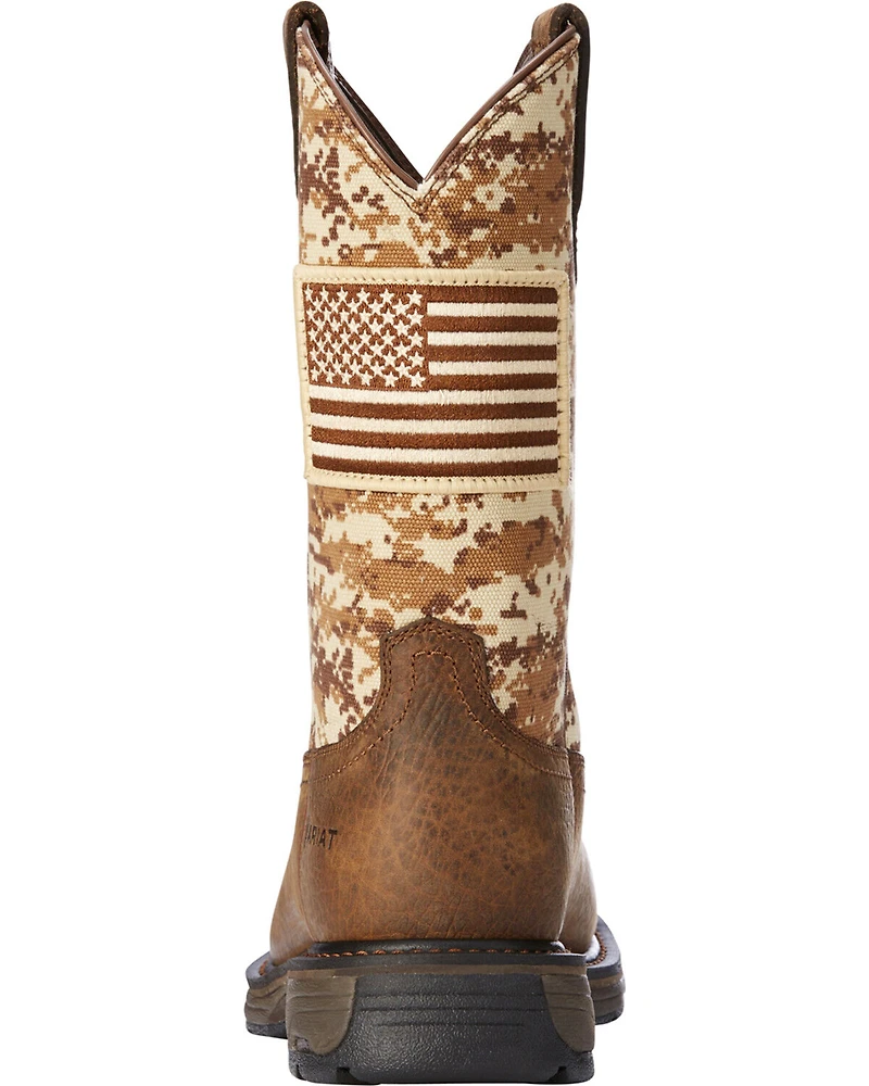 Ariat Men's WorkHog® Patriot Camo Boots - Square Toe