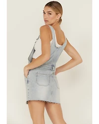 Cleo + Wolf Women's Light Wash Denim Skirtall