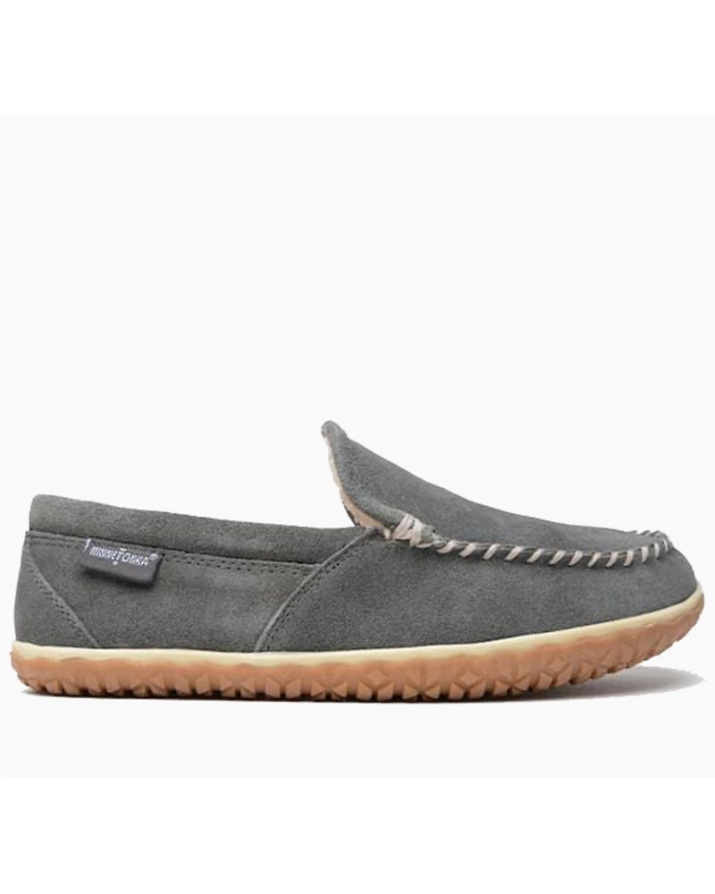 Minnetonka Men's Gray Tilden Slippers - Moc Toe