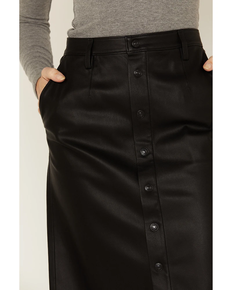 Levi's Premium Women's Faux Leather Icon Pencil Skirt