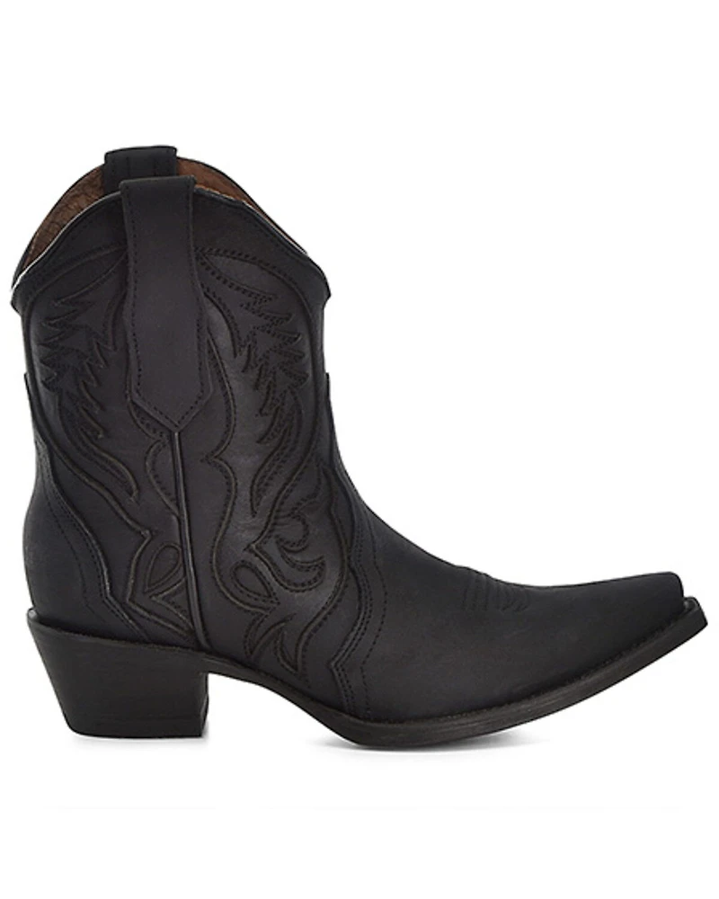 Circle G Women's Inlay Western Booties - Snip Toe