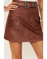 Idyllwind Women's Western Belt Leather Mini Skirt