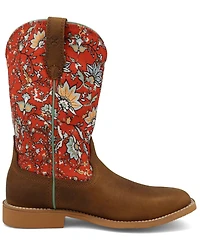 Hooey by Twisted X Girls' Floral Western Boots - Broad Square Toe
