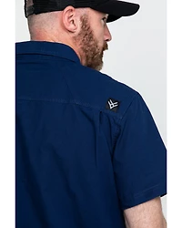 Hawx Men's Solid Yarn Dye Two Pocket Short Sleeve Work Shirt