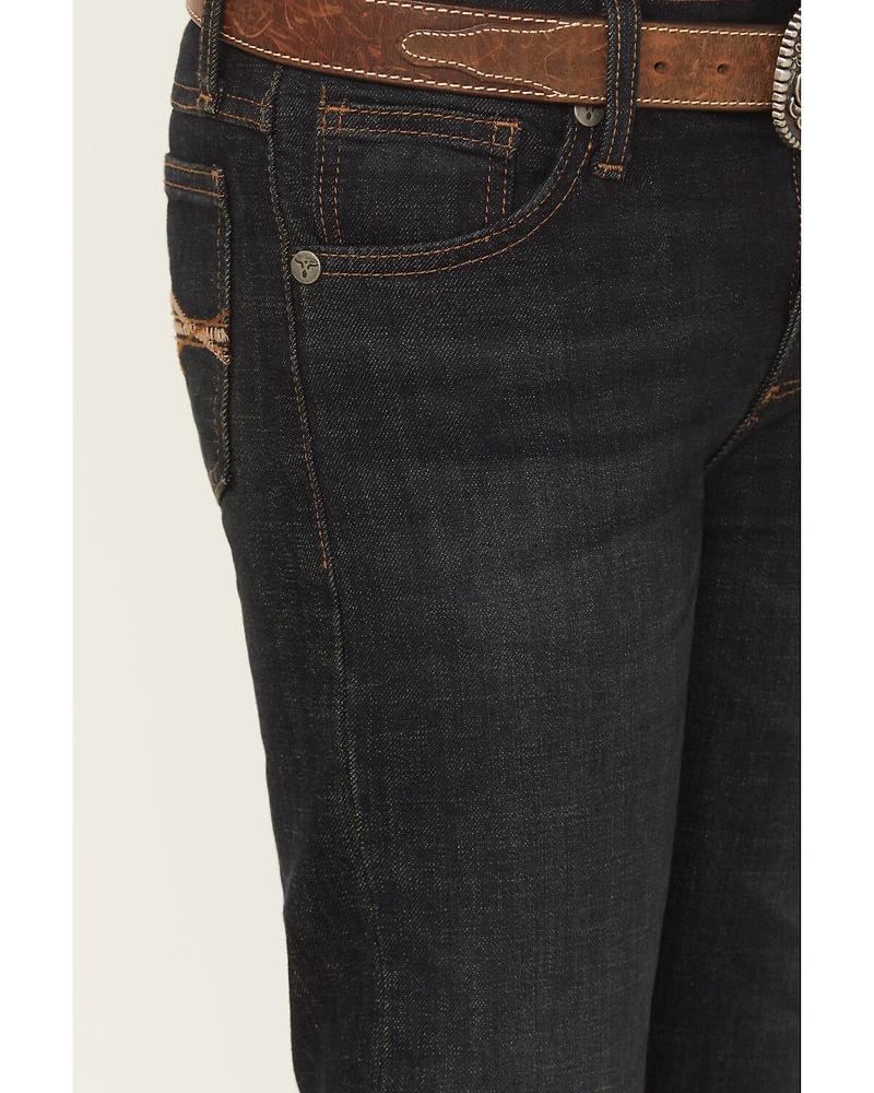 Wrangler Boys' Dark Wash Bootcut Denim Jeans