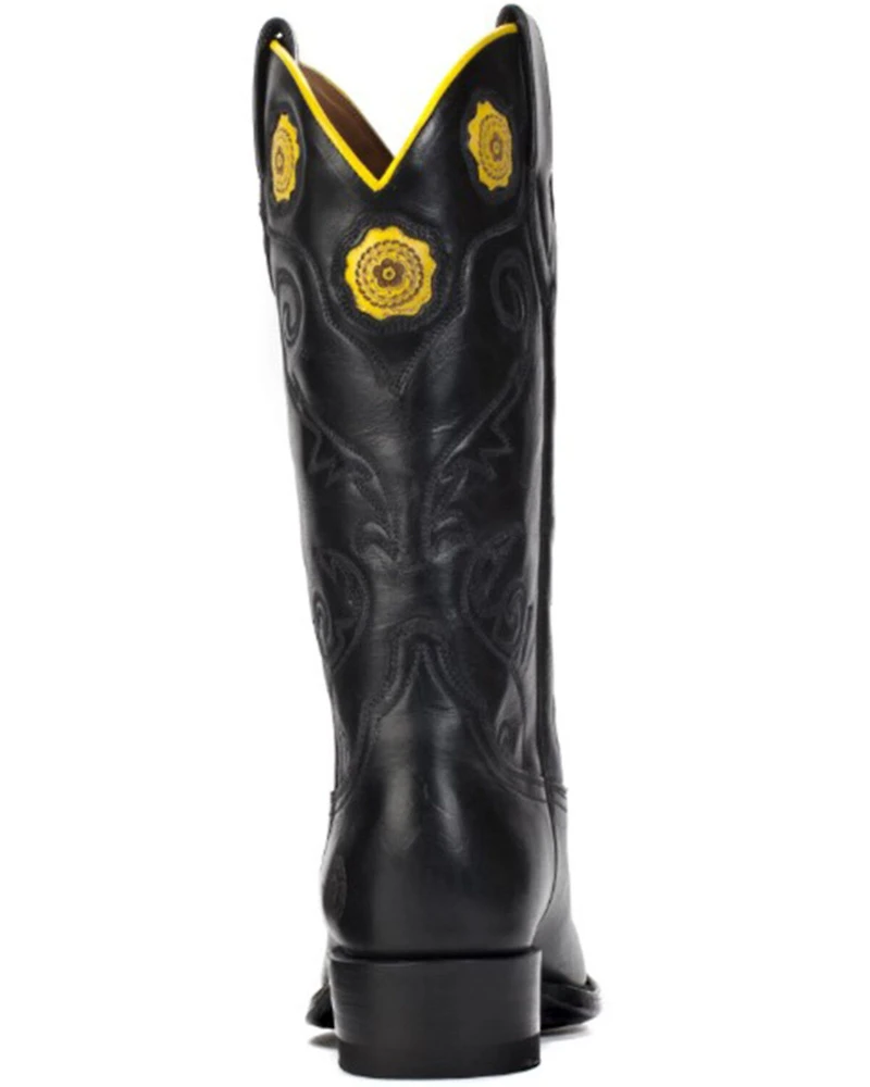 Ranch Road Boots Women's Rosette Floral Embroidered Western - Snip Toe