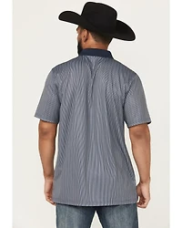 RANK 45® Men's Railroad Striped Short Sleeve Polo