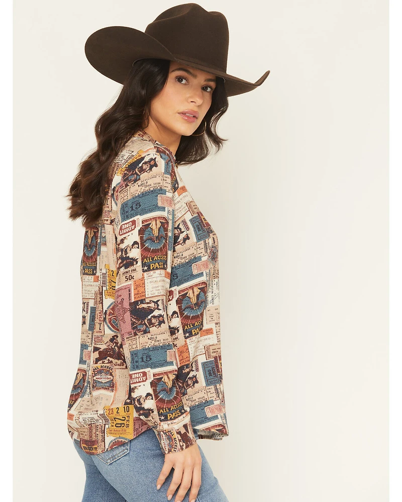 Idyllwind Women's Rodeo Ticket Featherlight Long Sleeve Snap Western Shirt