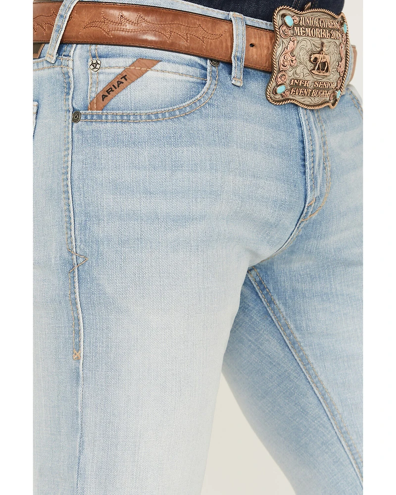 Ariat Men's M7 Grizzly Light Wash Slim Straight Stretch Denim Jeans