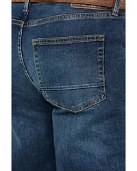 DEVIL-DOG Dungarees Men's Ash Medium Wash Bootcut Performance Stretch Denim Jeans