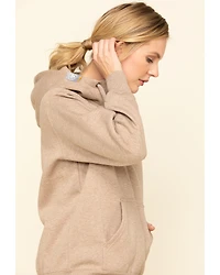 Ariat Women's Dark Oatmeal Heather Rebar Skill Set Zip Hooded Pullover