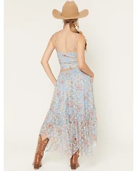 Originality Women's Boot Barn Exclusive Printed Lace Handkerchief Midi Skirt