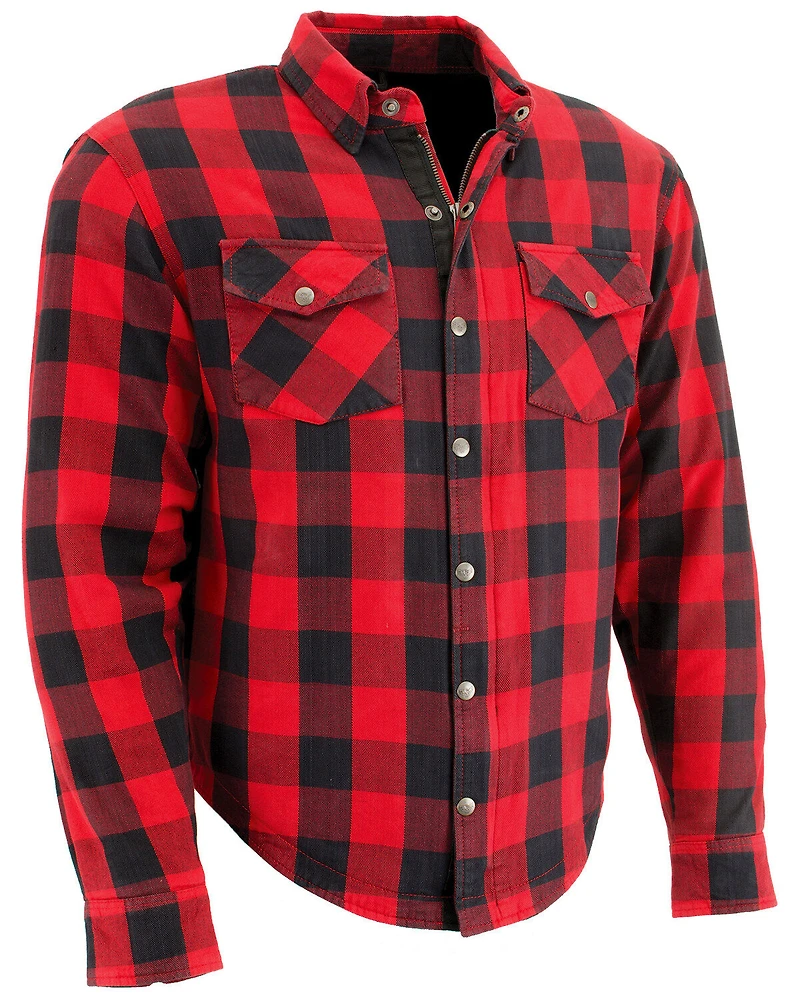 Milwaukee Performance Men's Aramid Checkered Flannel Biker Shirt - Big & Tall