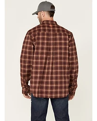 Hawx Men's FR Plaid Print Long Sleeve Button-Down Work Shirt