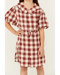 Rylee & Cru Girls' Plaid Print Mini Dress