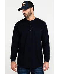 Hawx Men's FR Solid Long Sleeve Pocket Henley Work Shirt - Big