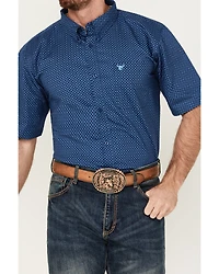 Cowboy Hardware Men's Boot Barn Exclusive Diamond Quilt Geo Print Short Sleeve Button-Down Western Shirt