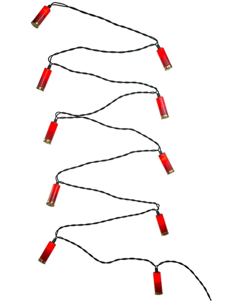 Kurt Adler Shotgun Shell String Light Set