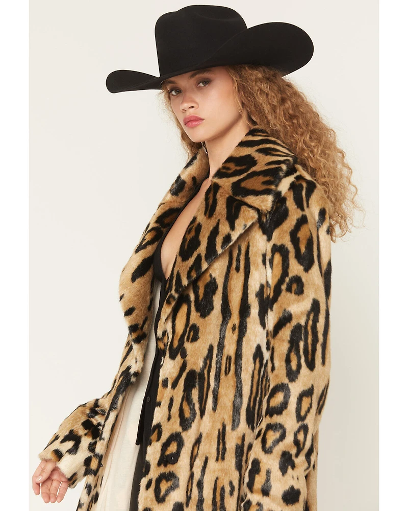 Show Me Your Mumu Women's Miss Cindy Faux Fur Overcoat