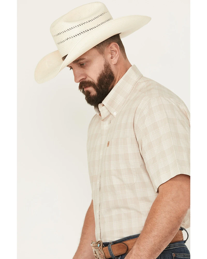 Cinch Men's Plaid Print Short Sleeve Button-Down Western Shirt