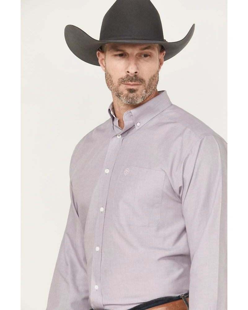 Ariat Men's Solid Long Sleeve Button-Down Western Shirt