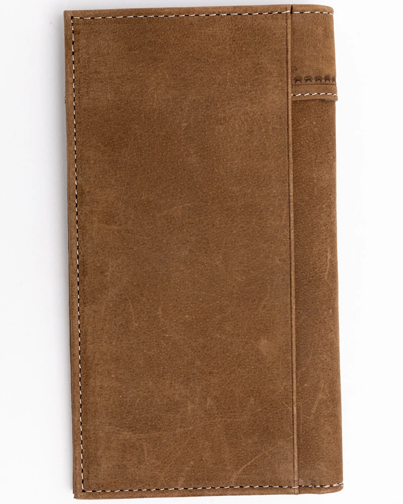 Cody James Men's Hair On Praying Cowboy Leather Checkbook Wallet