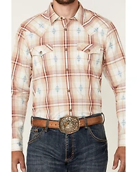 Cody James Men's Samba Plaid Print Long Sleeve Snap Western Shirt