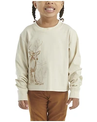 Carhartt Toddler Girls' Deer Long Sleeve Graphic Tee
