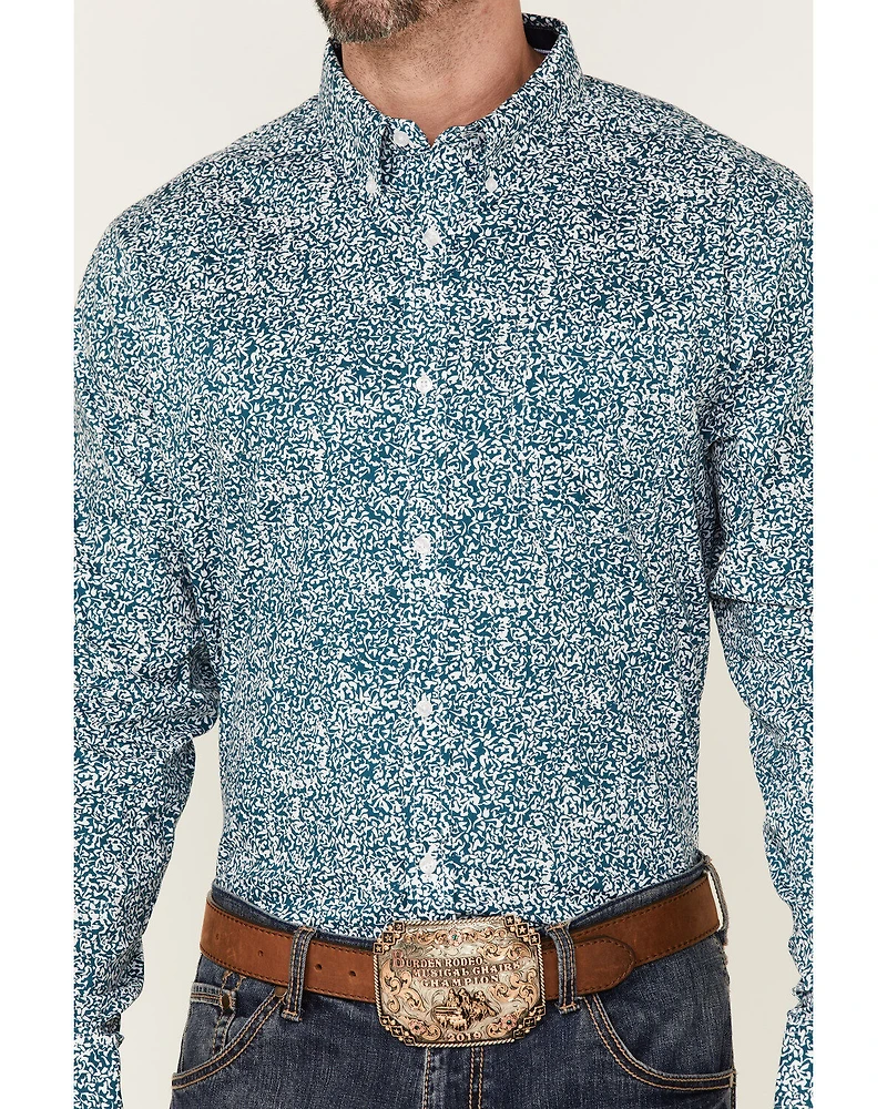 Cody James Core Men's Workforce Floral Print Long Sleeve Button-Down Western Shirt