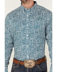 Cody James Core Men's Workforce Floral Print Long Sleeve Button-Down Western Shirt
