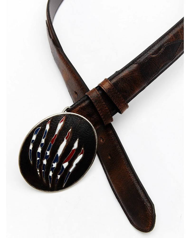 Cody James Men's American Flag Leather Belt