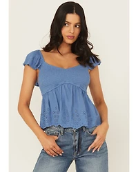 Cleo + Wolf Women's Elizabeth Peplum Top