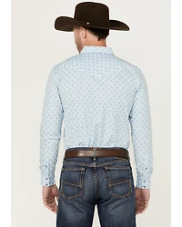 Gibson Men's Gma's Couch Mosaic Medallion Print Long Sleeve Snap Western Shirt
