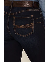 RANK 45® Women's Dark Wash Mid Straight Riding Jeans