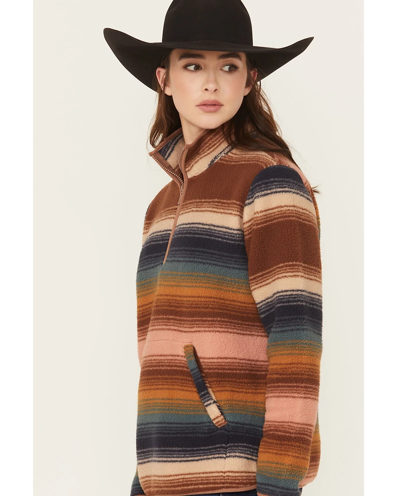 Wrangler Women's Striped Sherpa Pullover
