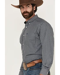 Ariat Men's Wrinkle Free Luther Checkered Print Long Sleeve Button-Down Western Shirt