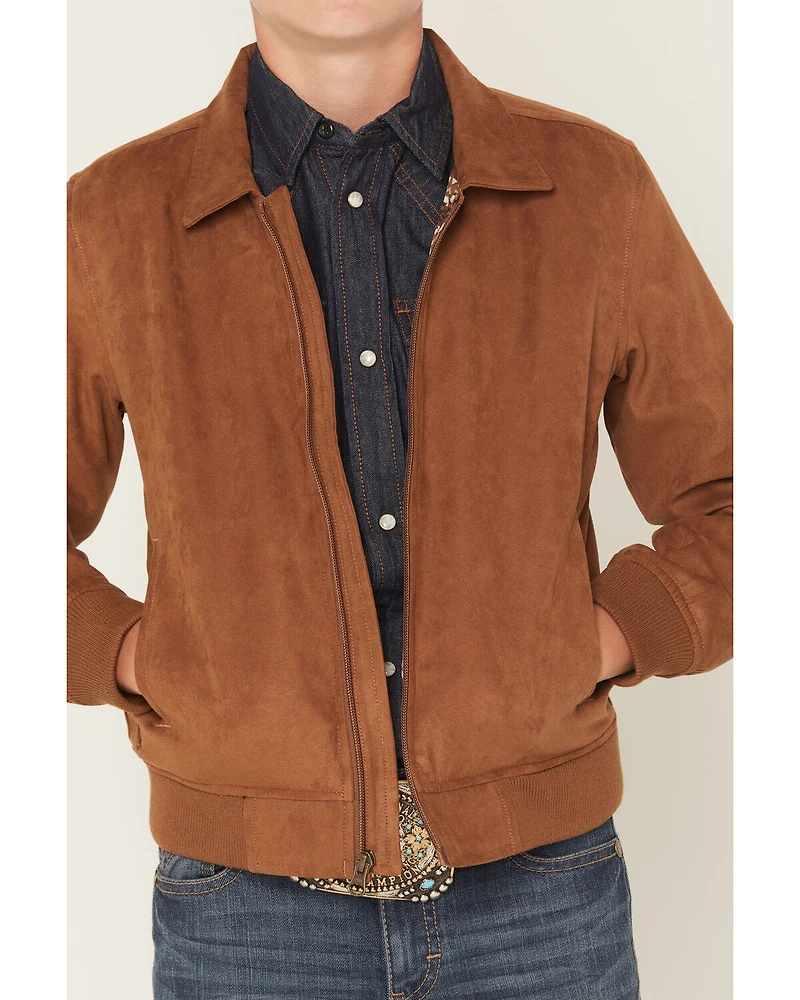 Cody James Boys' Harrington Faux Suede Bomber Jacket