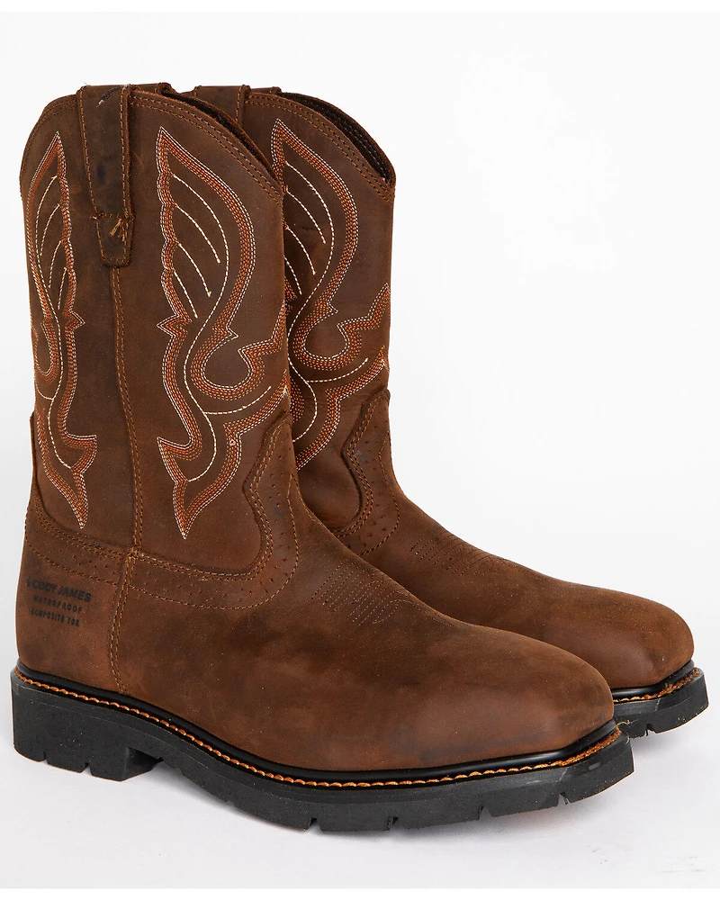 Cody James® Men's Waterproof Composite Toe Pull On Work Boots